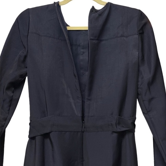 Ted Baker Aminna Belted Long Sleeve Dress in Navy Blue Sz. XXS Sz. 00  - BNWT - Picture 9 of 12